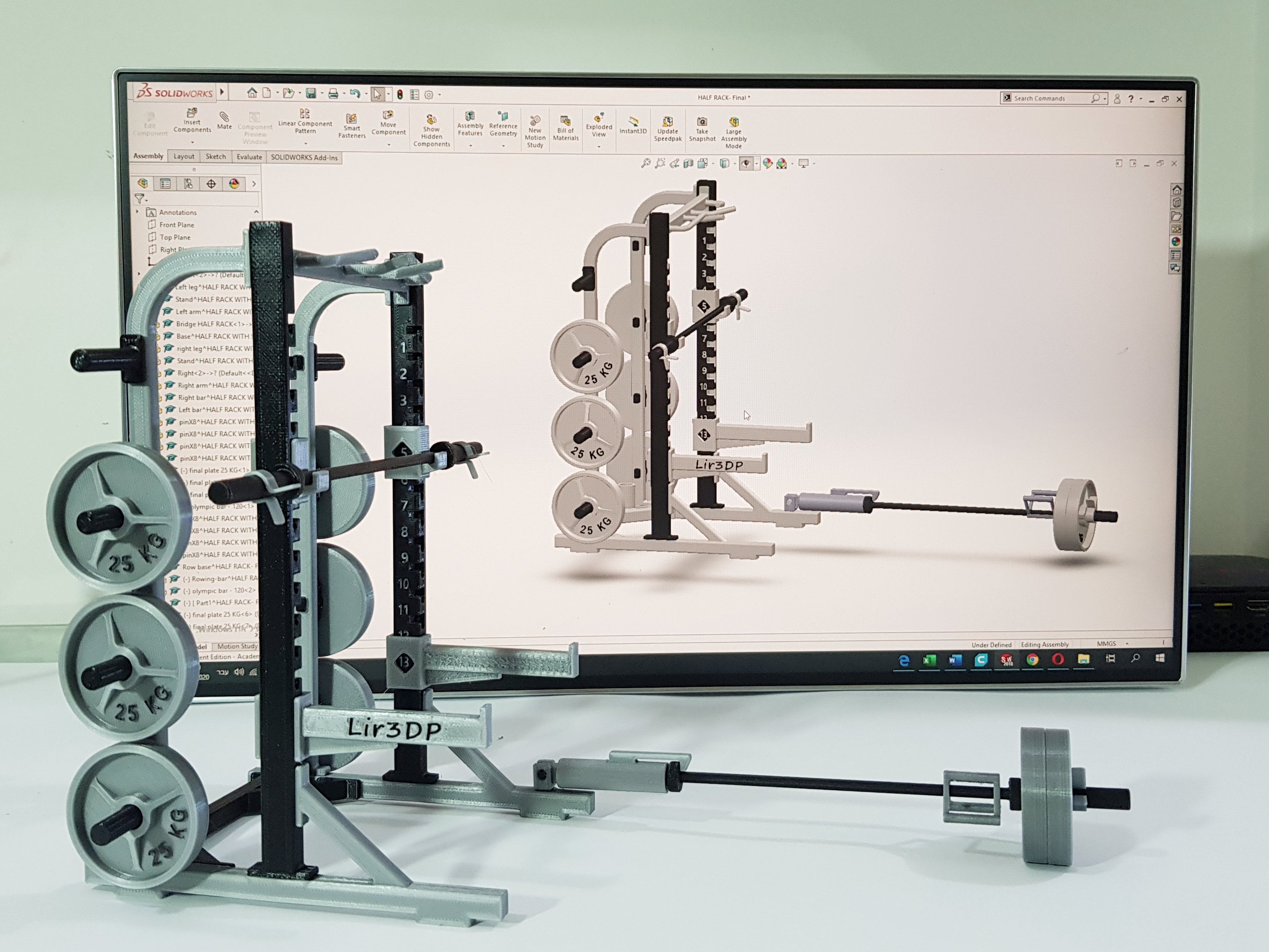 Miniature Half Rack Custom 3D Printed Model Fitness Gift | Etsy