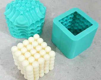 9 cm Bubble cube 5X5X5 silicone molds and / or 9 cm Bubble cube 5X5X5 Candle