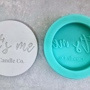 Custom Lid Silicone Mold With Your logo & text to your existing jar for Candle Jar, Vessel and more image 4