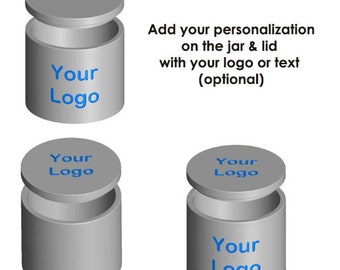 C - 8oz / 240ml Candle Vessel Silicone Mold with / without Lid - Add your personalization on the jar & lid with your logo or text (optional)