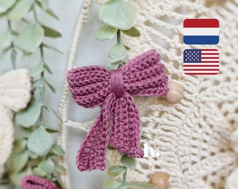 Hair bow crochet pattern ENG/NL