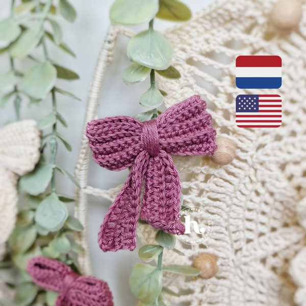 Hair bow crochet pattern ENG/NL