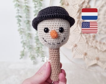 Rattle Snowman Crochet Pattern ENG/NL