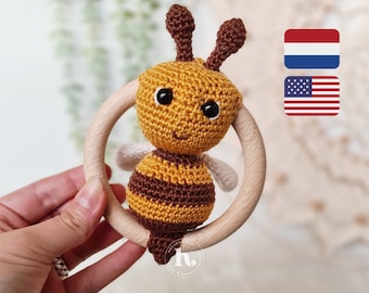 Rattle Bee Crochet pattern ENG/NL