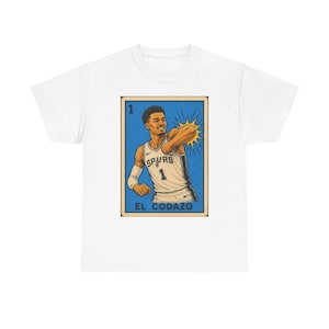 El Codazo Spurs Unisex Tshirt | Lotería Style Spurs Graphic Tee image 3