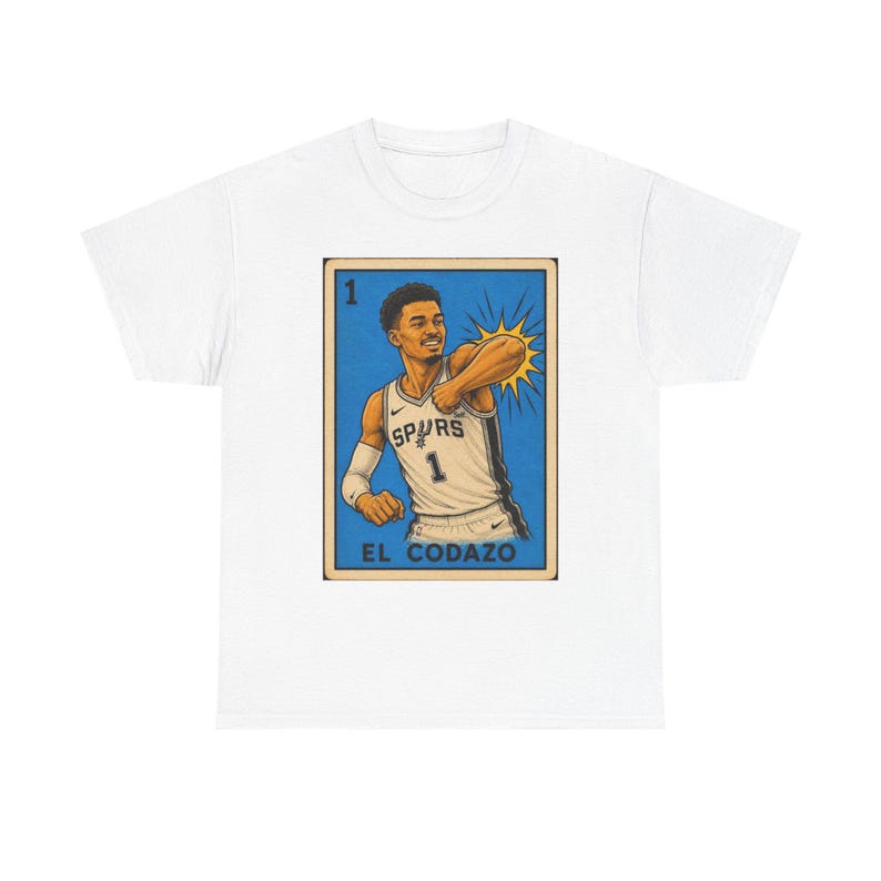 El Codazo Spurs Unisex Tshirt | Lotería Style Spurs Graphic Tee image 3