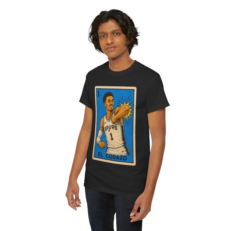 El Codazo Spurs Unisex Tshirt | Lotería Style Spurs Graphic Tee image 14