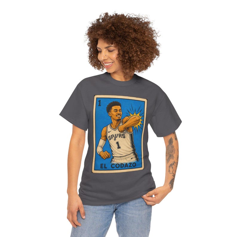 El Codazo Spurs Unisex Tshirt | Lotería Style Spurs Graphic Tee image 17