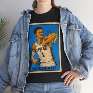 El Codazo Spurs Unisex Tshirt | Lotería Style Spurs Graphic Tee image 11