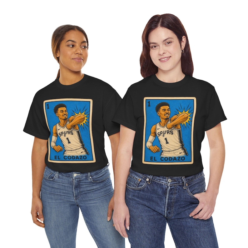 El Codazo Spurs Unisex Tshirt | Lotería Style Spurs Graphic Tee image 9