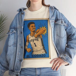 El Codazo Spurs Unisex Tshirt | Lotería Style Spurs Graphic Tee image 13