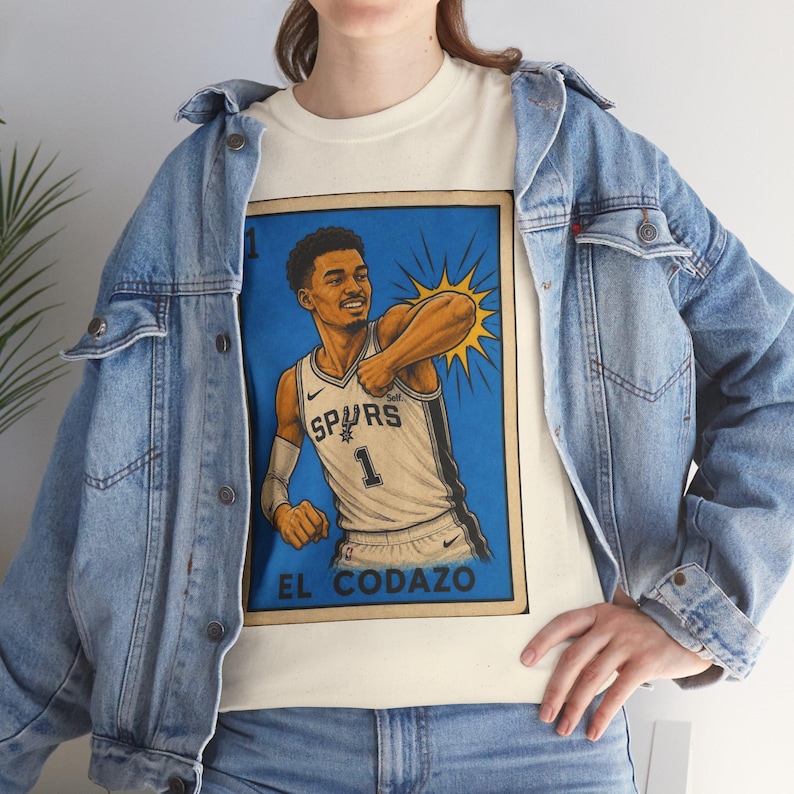 El Codazo Spurs Unisex Tshirt | Lotería Style Spurs Graphic Tee image 13