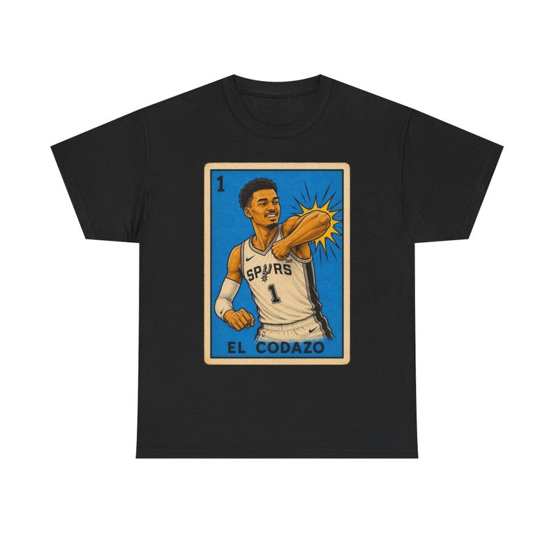 El Codazo Spurs Unisex Tshirt | Lotería Style Spurs Graphic Tee image 4