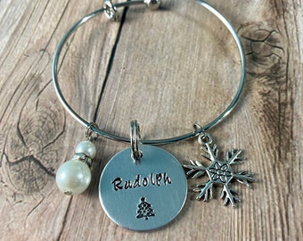 Pulsera personalizada conmemorativa para mascotas: Pulsera con dije de invierno