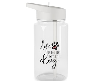 DOG MOM BOTTLE, Gift for Dog Mom, Water Bottle, Dog Mom Water Bottle, Gift for Dog Lover, 25oz Dog Tumbler, Tritan Water Bottle
