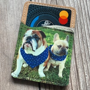 BILLETERA PARA CELULAR PERSONALIZADA, Tarjetero para fundas de teléfono, regalo para amantes de las mascotas, billetera para tarjetas personalizada