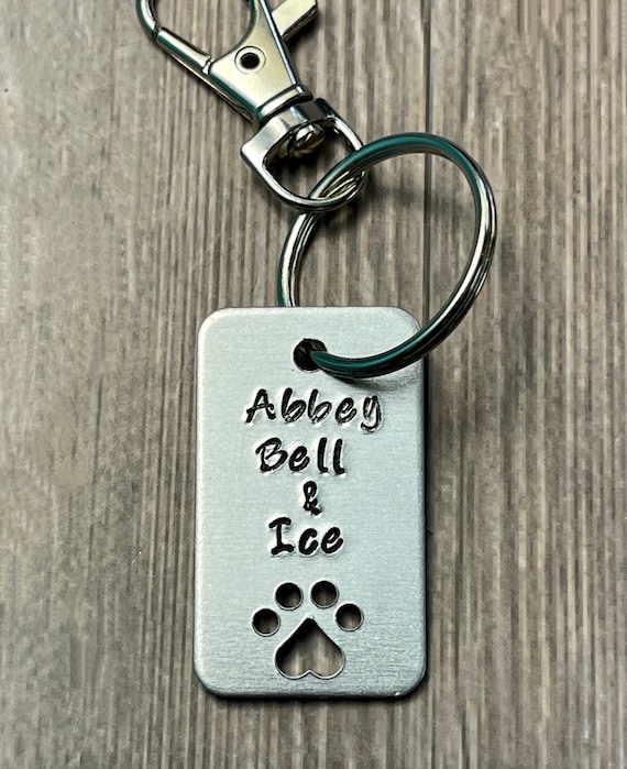 Photo engraved dog tag hotsell keychain