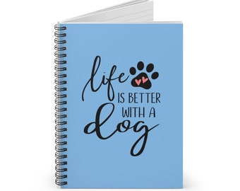 DOG LOVER NOTEBOOK, Spiral Notebook Ruled Line, Gift for Dog Lovers, Blank Journal