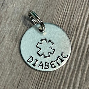 MEDICAL DOG Tag, Diabetic tag, Seizure Tag, ID Tag for medical issues