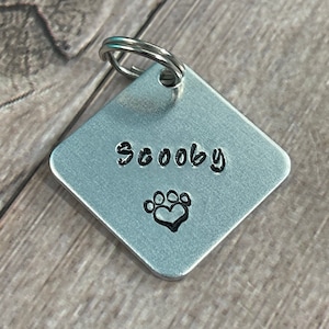 PLACA DE IDENTIFICACIÓN PARA PERROS, PLACA DE IDENTIFICACIÓN PARA MASCOTAS PERSONALIZADAS ... PARA MASCOTAS GRANDES O PEQUEÑAS, PLACA DE IDENTIFICACIÓN PARA MASCOTAS CUADRADA