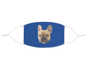 DOG FACE MASK, Witten the Frenchie Fabric Face Mask, Face covering, face mask