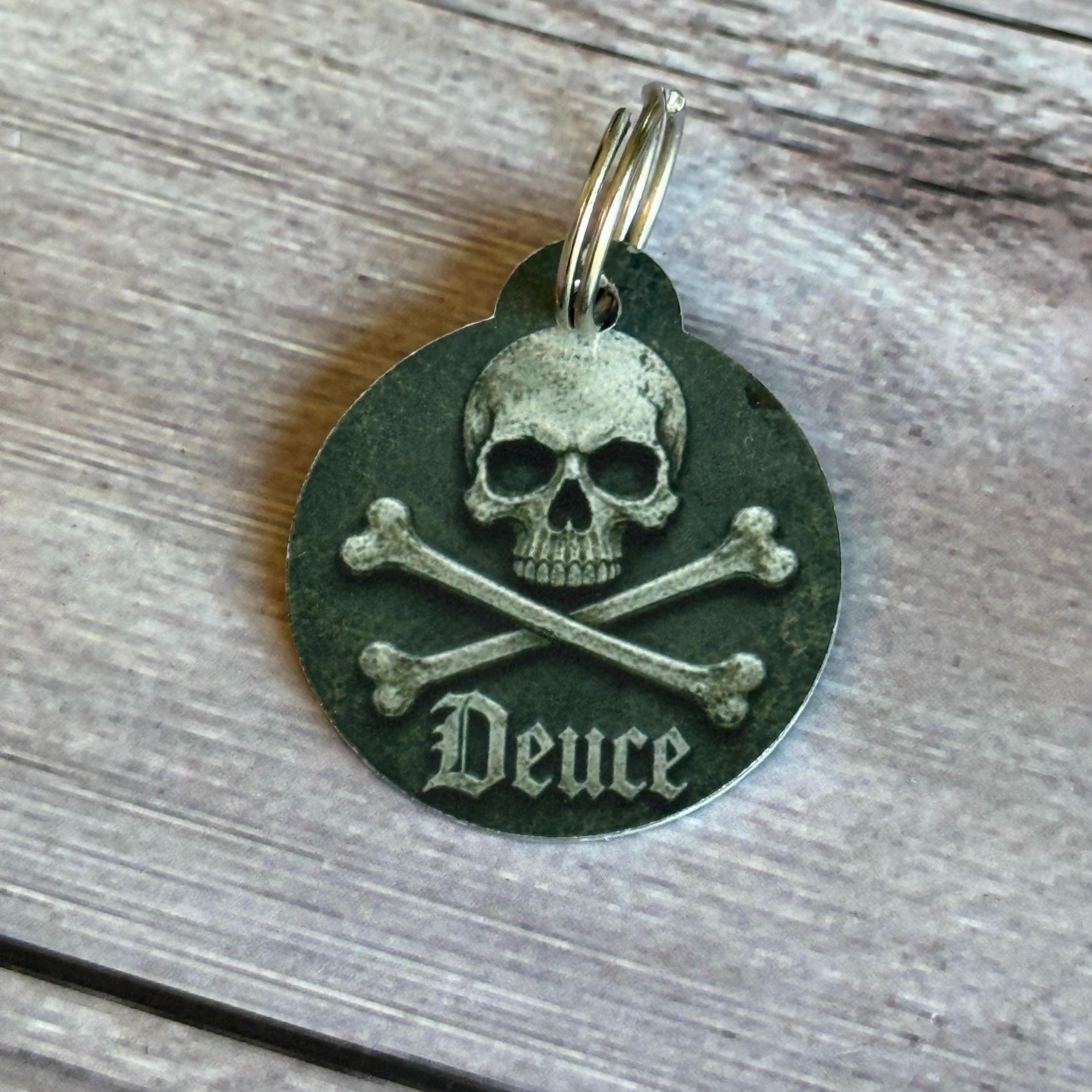 Skull Dog Tag - Etsy