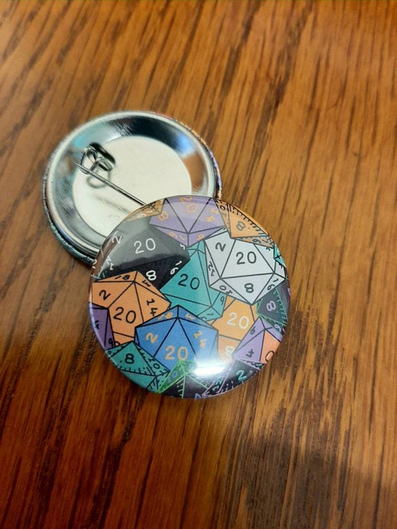 Handmade Rainbow bright Fun D&D dice stickers table top gaming Nerdy