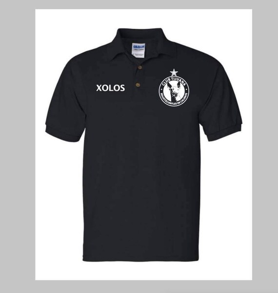 New Club Tijuana Xolos Polo Shirt Black white Etsy