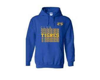 New Tigres UANL royal /yellow pullover adult sweatshirt