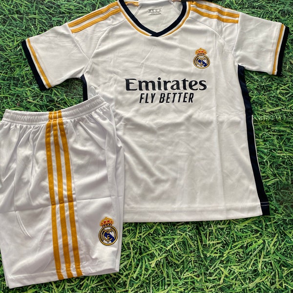 Real Madrid  home 23-24 kids uniforms customizable