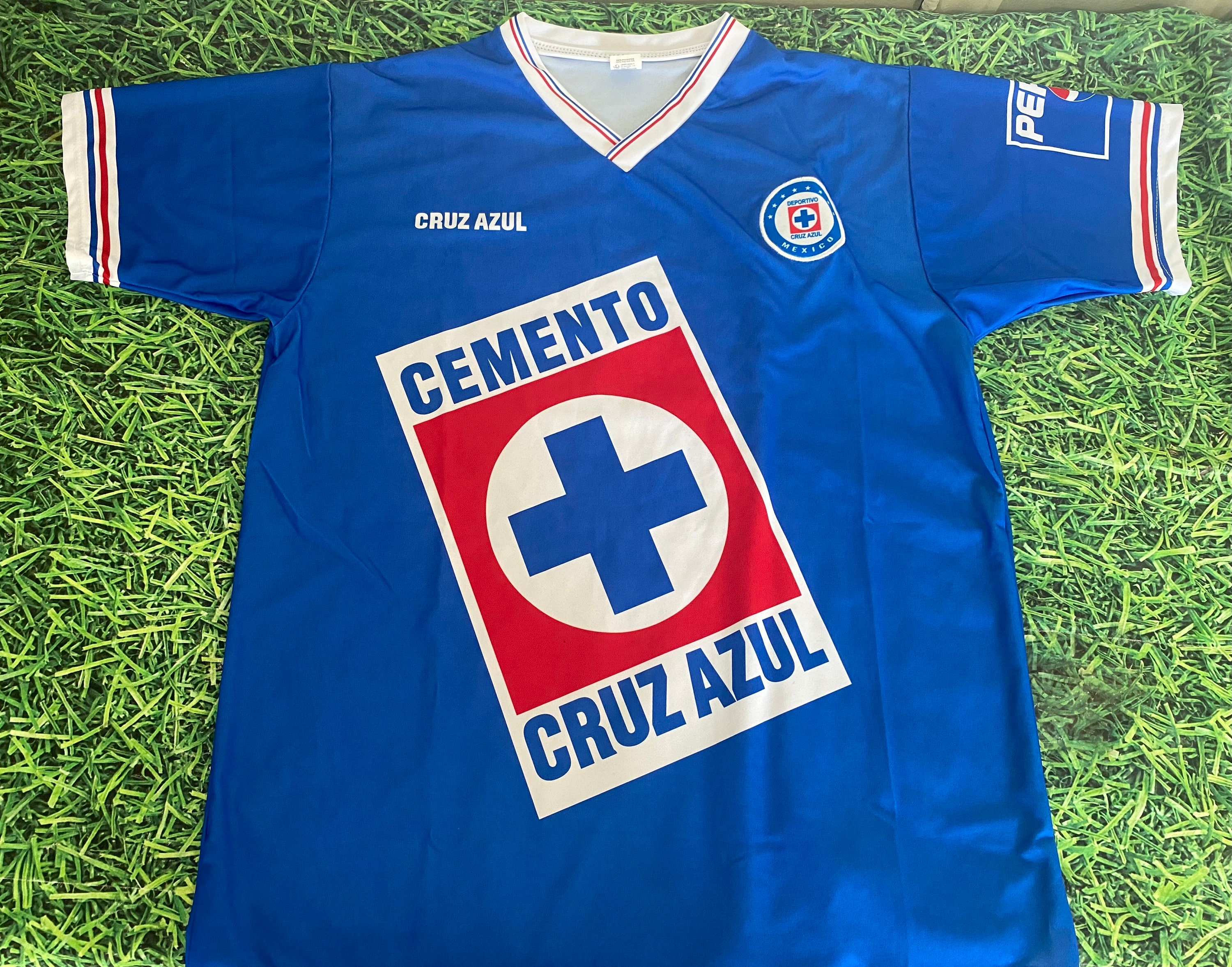 Mexico League Club Teams Blank Cruz Azul Soccer Jerseys Camisetas