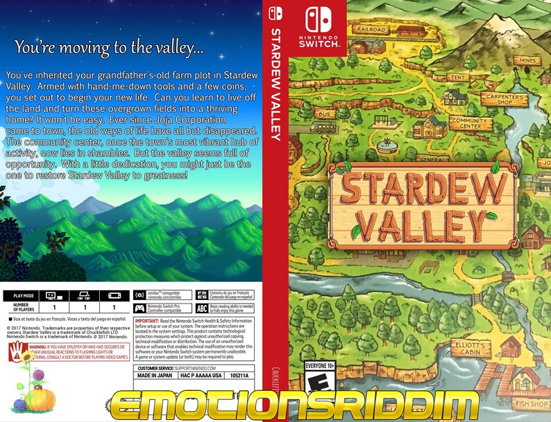 Stardew Valley v2 Custom Nintendo Switch Boxart With Game Etsy