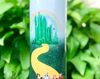 Custom Wizard of Oz inspired glitter tumbler