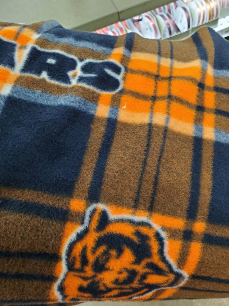 Chicago Bears Blanket Fleece Blanket No Sew Blanket Bears Etsy