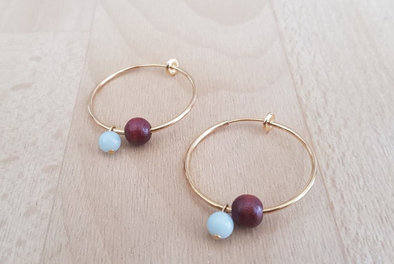 Boucles d'oreilles: créoles à clip pour oreille non percé | Etsy