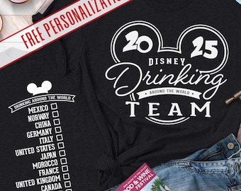 Drinking Around the World shirt, Disney Drinking Team Shirt,  Epcot Food and Wine Shirt, Epcot Shirt, Disney Drinking Shirt, Disney Vacation