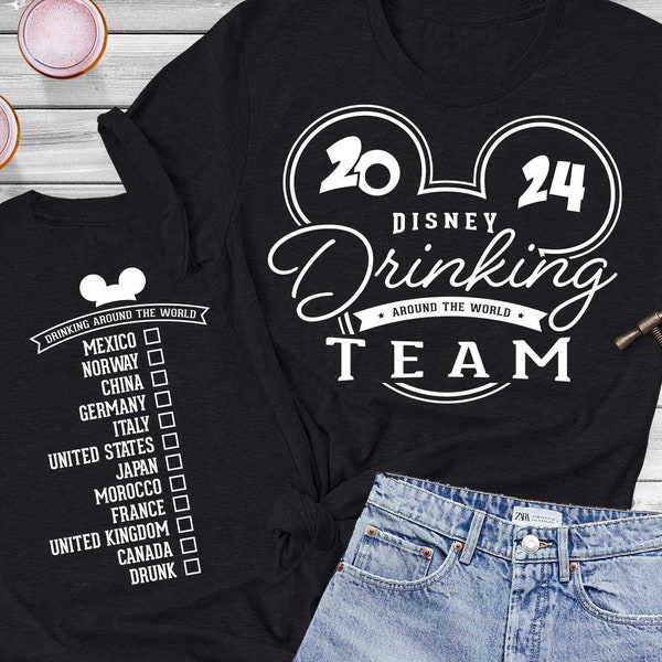 Drinking Around the World shirt, Disney Drinking Team Shirt,  Epcot Food and Wine Shirt, Epcot Shirt, Disney Drinking Shirt, Disney Vacation