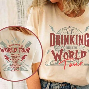 Drinking Around the World shirt, Disney Drinking Team Shirt,  Epcot Food and Wine Shirt, Epcot Shirt, Disney Drinking Shirt, Disney Vacation