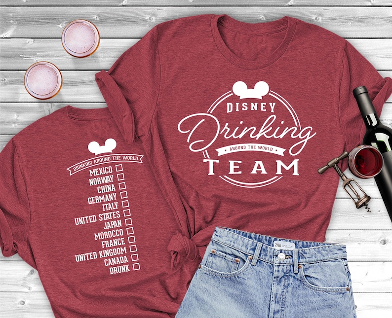 Drinking Around the World Shirt Disney Drinking Team Shirt - Etsy