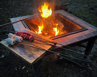 Fire Pit Roasting Skewers - Set of 4