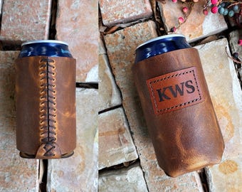 MADE IN TEXAS!- Handmade Leather Drink Cooler
