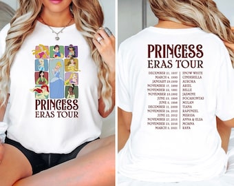 Princess eras tour unisex Disney t-shirt, Disney t-shirt, Disney fashion, Disney clothes, Disney tops, Disney tee, Disney lover