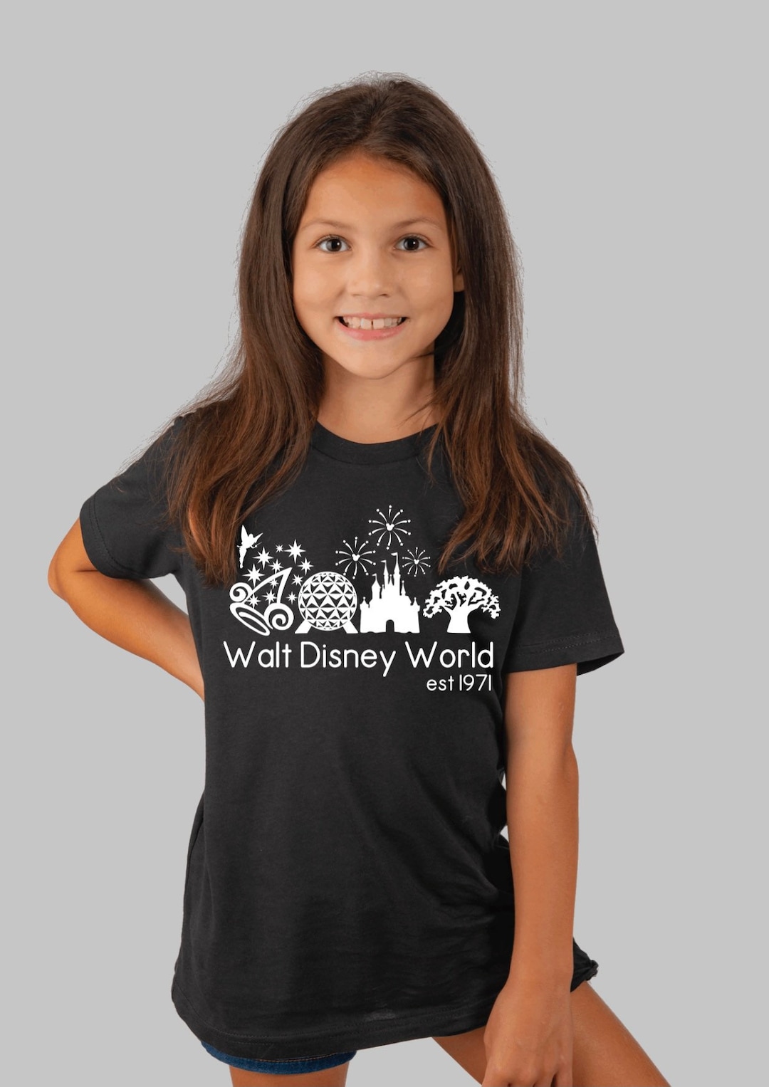 Disney 4 Park Icon Walt Disney World Est 1971 Kids Tshirts Disney T