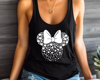 Minnie Mouse hearts disney vest top, Disney fashion, Disney clothes, Disney tops, Disney tank top, tops for Disney parks, disney tank top