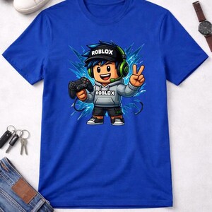 Roblox Gaming Guy Graphic T-Shirt, Soft Cotton Unisex Tee image 5