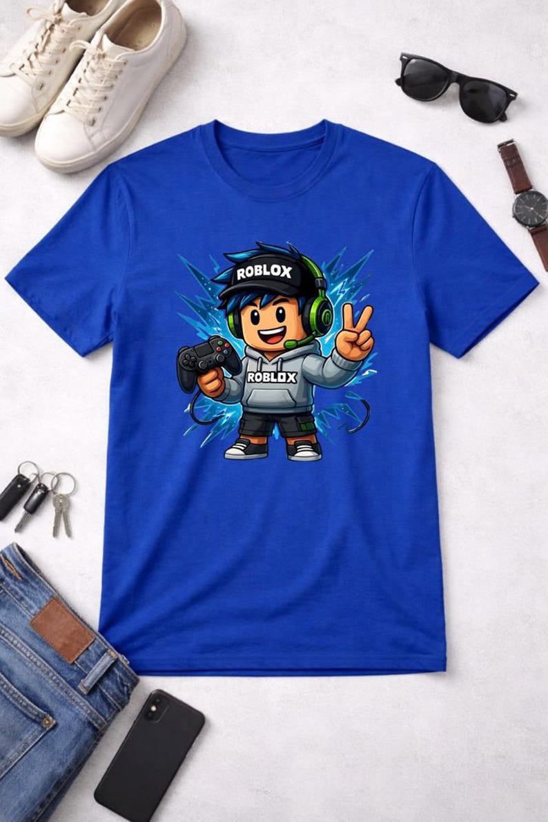 Roblox Gaming Guy Graphic T-Shirt, Soft Cotton Unisex Tee image 5