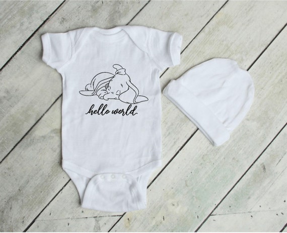 Dumbo Hello World Disney Baby Grow