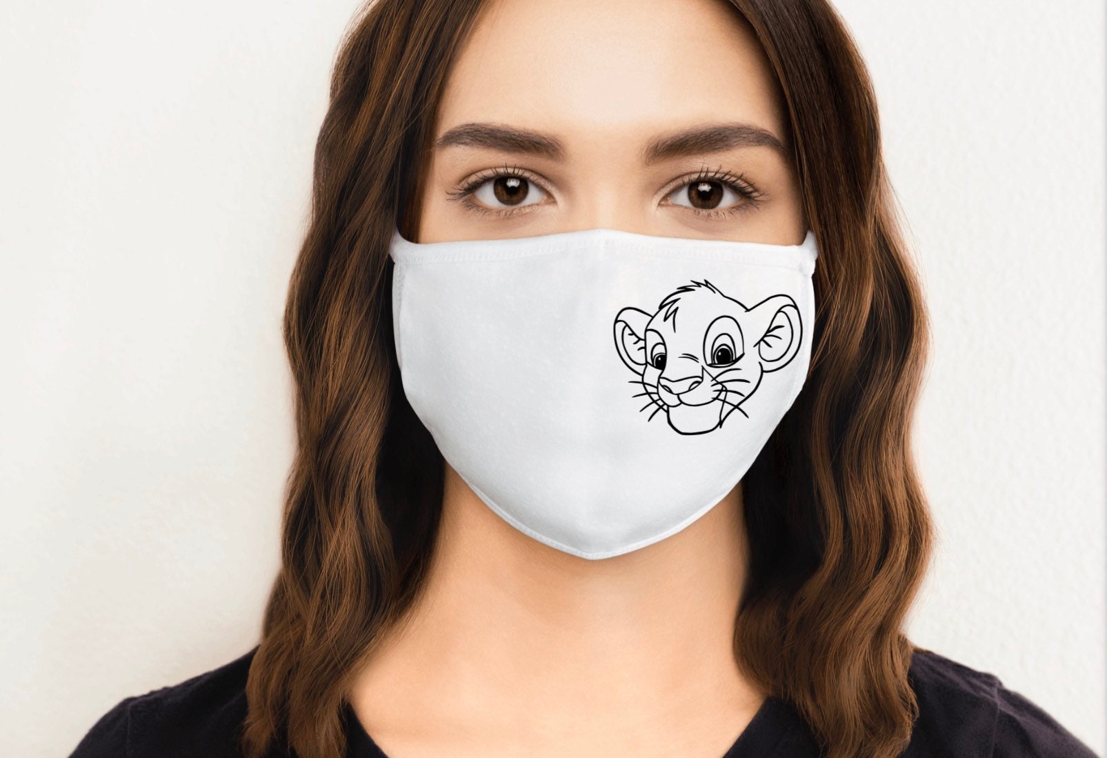 Lion king simba face adults face mask face covering Disney | Etsy