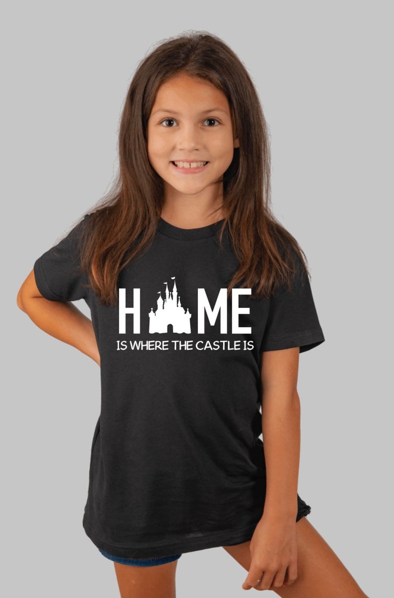 Disney fashion Disney clothes Disney tops Home is where the castle is Disney kid t-shirts Disney t-shirt