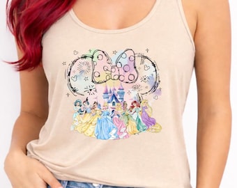 Minnie Princess Castle Disney Vest Top, Disney Tank Top Women, Disney World Outfit, Disney Holiday Shirt, Theme Park Outfit, Cute Disney